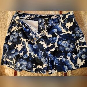 White/Blue Floral shorts
